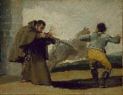 Francisco de Goya Friar Pedro Shoots El Maragato as His Horse Runs Off oil painting on canvas